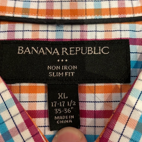 Banana Republic slim non-iron tailored men’s shirt, size XL - Picture 2 of 2